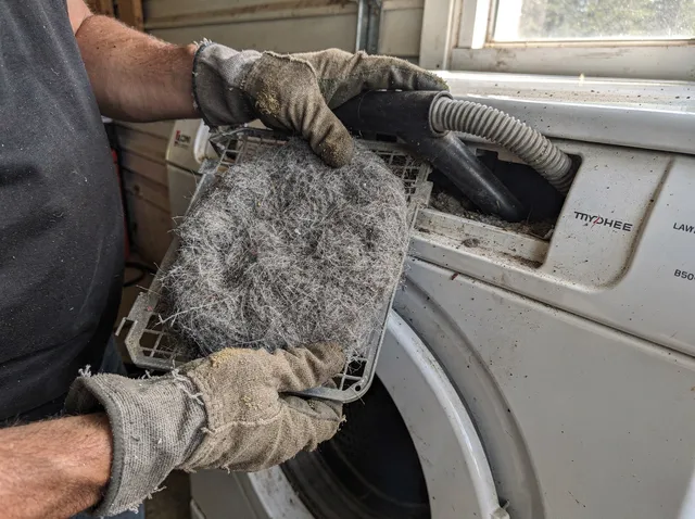 Cleaning Dryer Lint Trap in Torrance, CA