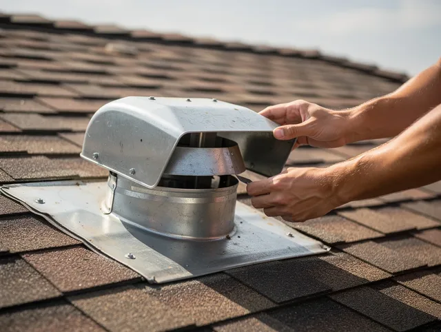 Marina del Rey Dryer Vent Cleaning certified technician safely cleaning a roof-mounted dryer vent in Marina del Rey