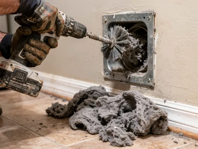 Certified Marina del Rey Dryer Vent Cleaning technician performing dryer vent cleaning in Marina del Rey